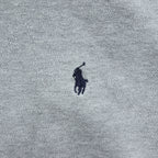 Polo Ralph Lauren 90年代 ヴィンテージ 鹿の子 タートルネック スウェット トレーナー XL グレー 裏起毛 スモールポニー ロゴ 刺繍