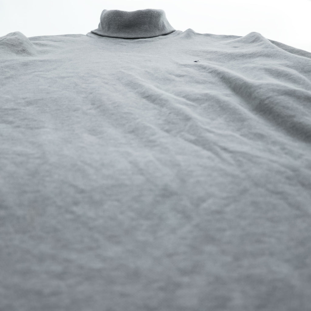 Polo Ralph Lauren 90年代 ヴィンテージ 鹿の子 タートルネック スウェット トレーナー XL グレー 裏起毛 スモールポニー ロゴ 刺繍