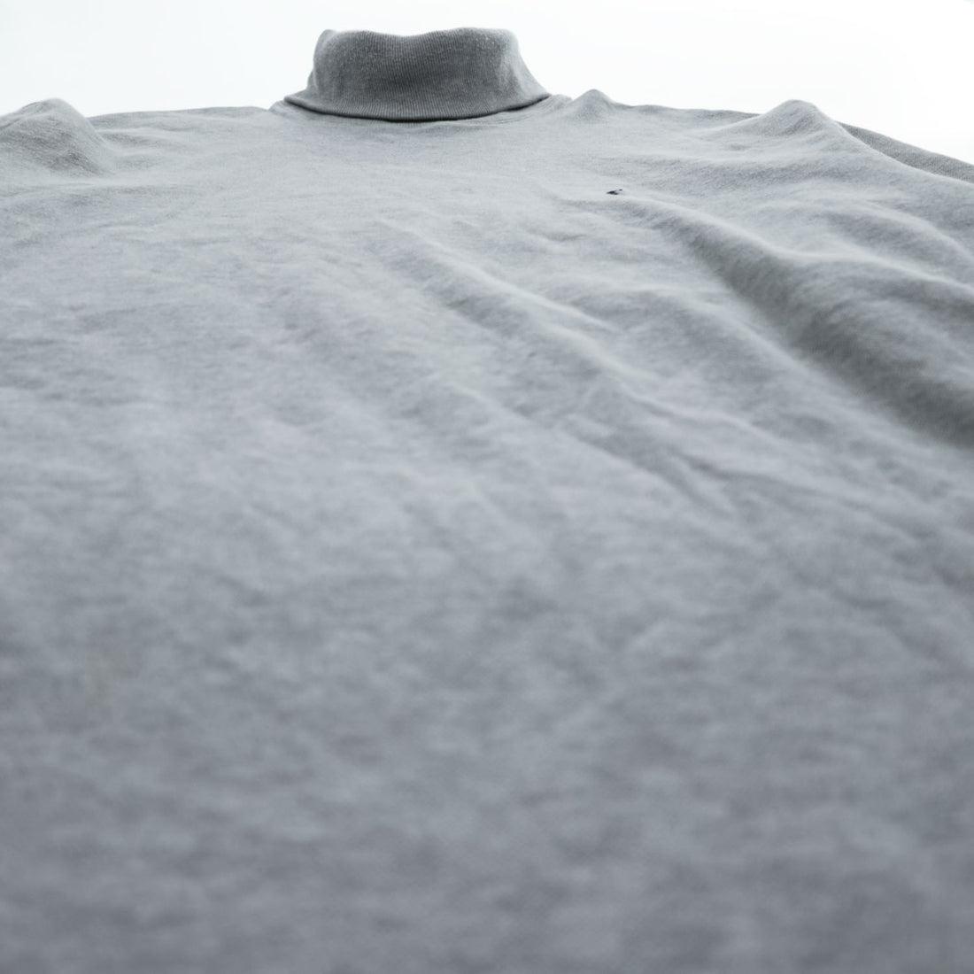 Polo Ralph Lauren 90年代 ヴィンテージ 鹿の子 タートルネック スウェット トレーナー XL グレー 裏起毛 スモールポニー ロゴ 刺繍