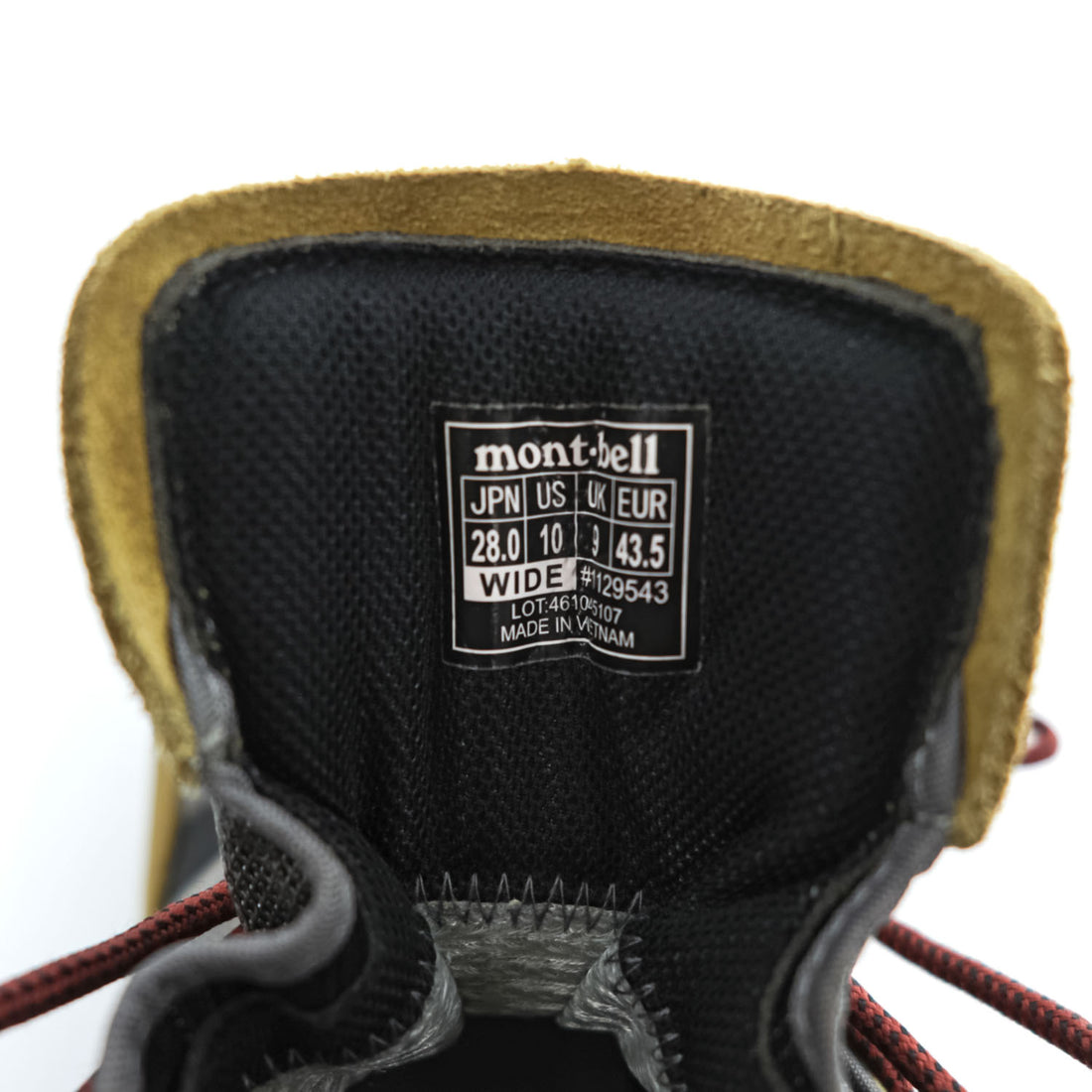 mont-bell ティトンブーツ GORE-TEX ゴアテックス 防水 トレッキングブーツ 28cm スエード 1129543