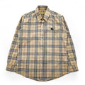 BURBERRY イタリア製 現行タグ 長袖 ボタンダウンシャツ M ベージュ ノバチェック BA-0025-2000 未使用品