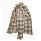 BURBERRY イタリア製 現行タグ 長袖 ボタンダウンシャツ M ベージュ ノバチェック BA-0025-2000 未使用品