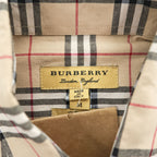 BURBERRY イタリア製 現行タグ 長袖 ボタンダウンシャツ M ベージュ ノバチェック BA-0025-2000 未使用品