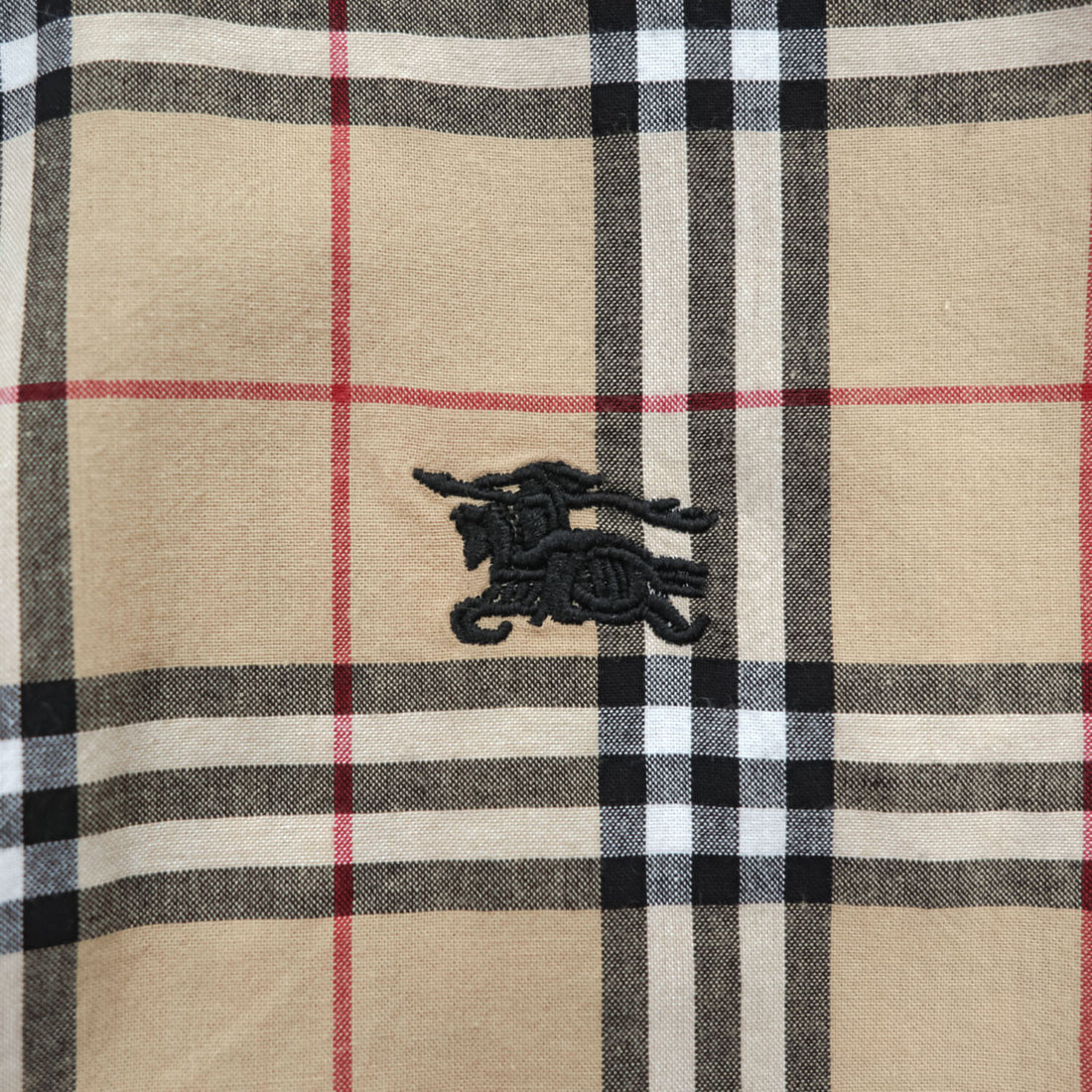 BURBERRY イタリア製 現行タグ 長袖 ボタンダウンシャツ M ベージュ ノバチェック BA-0025-2000 未使用品