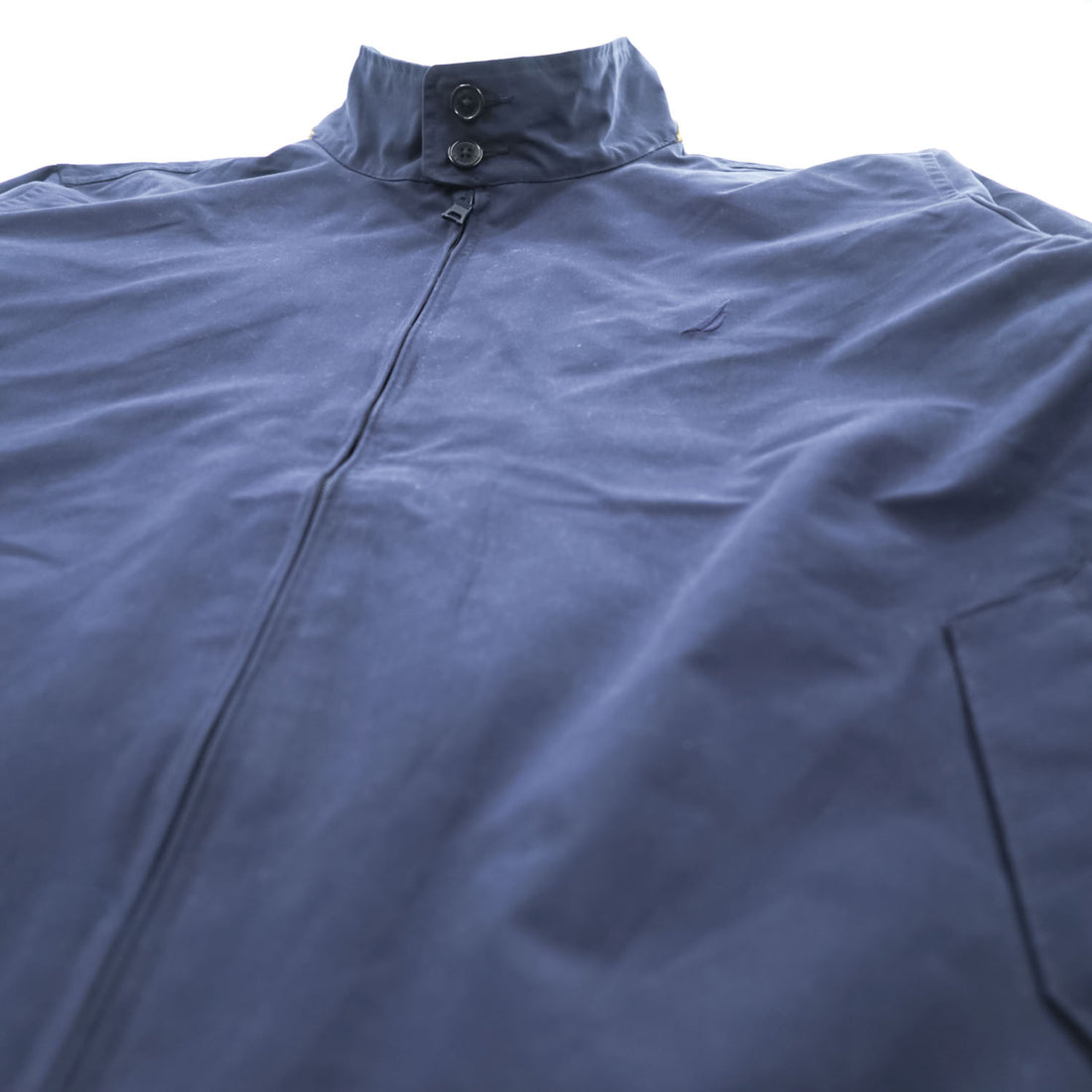 NAUTICA Swing Top Harrington Jacket, Size L, Navy, with a single logo accent.