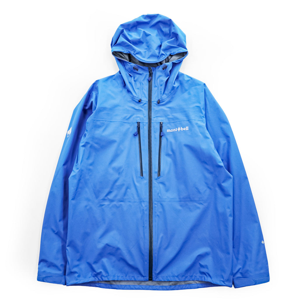 mont-bell テンペストジャケット Tempest Jacket ゴアテックス GORE-TEX 防水 マウンテンパーカー シェル レインジャケット M ブルー ドローコード 止水ジップ 1128721