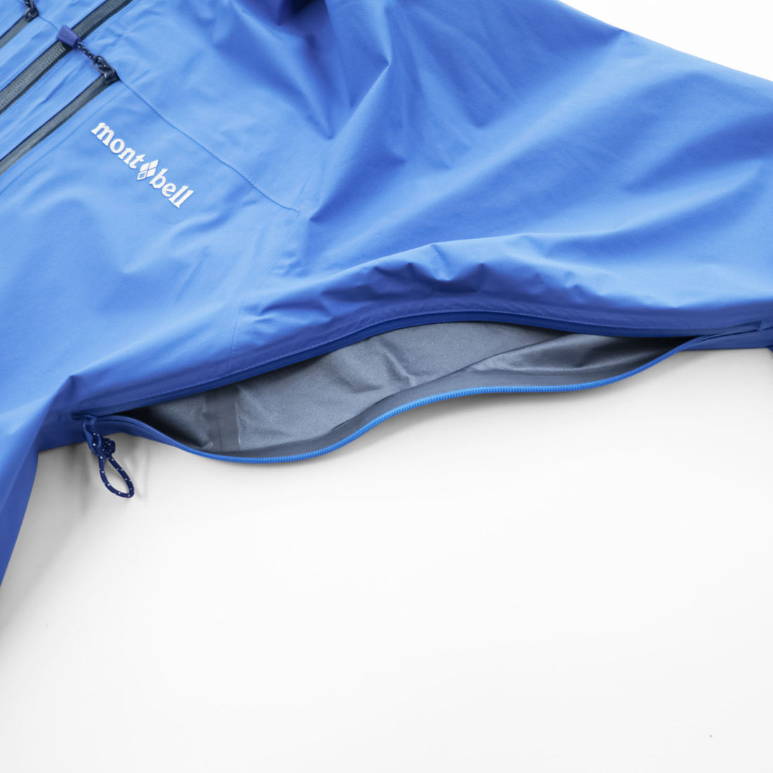 mont-bell テンペストジャケット Tempest Jacket ゴアテックス GORE-TEX 防水 マウンテンパーカー シェル レインジャケット M ブルー ドローコード 止水ジップ 1128721