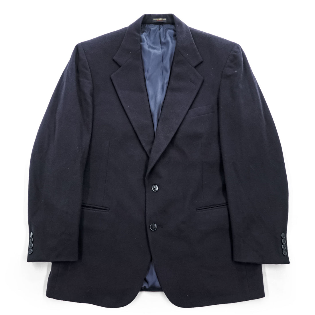 90年代 USA製 ヴィンテージ 100%カシミヤ テーラードジャケット ブレザー L ネイビー  2B macy's men's store CLUB ROOM