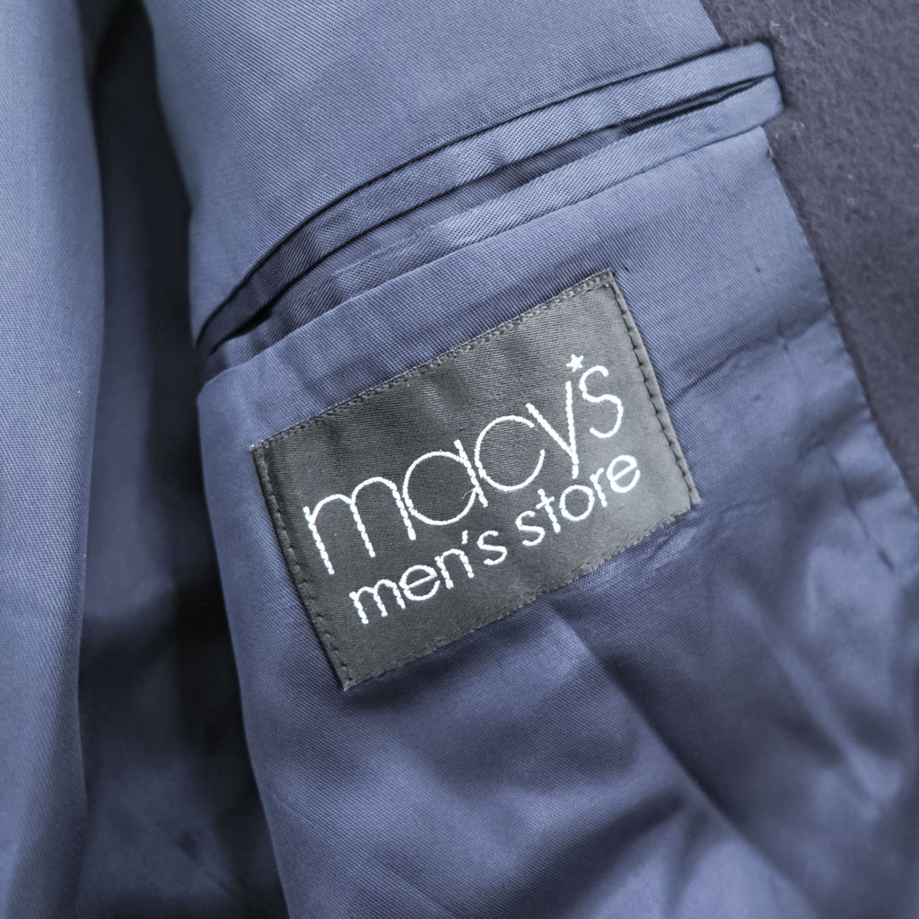 90年代 USA製 ヴィンテージ 100%カシミヤ テーラードジャケット ブレザー L ネイビー  2B macy's men's store CLUB ROOM