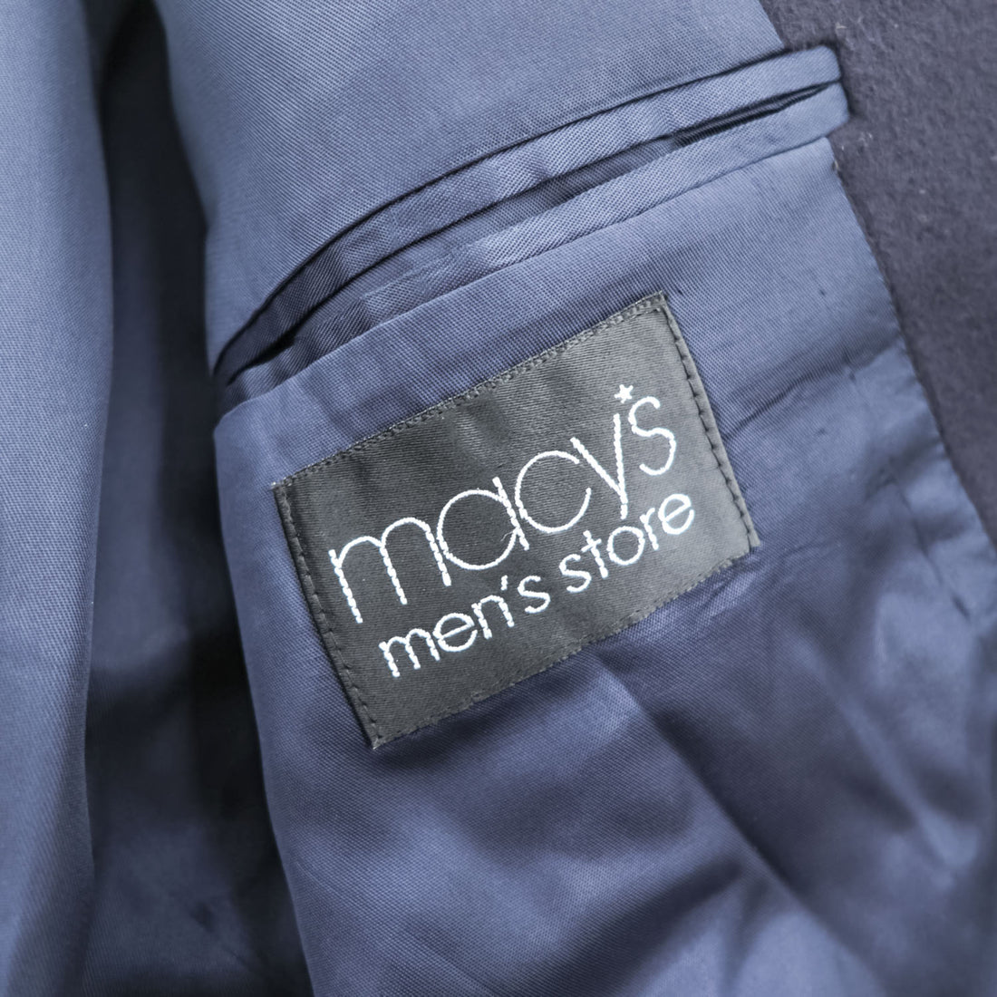 90年代 USA製 ヴィンテージ 100%カシミヤ テーラードジャケット ブレザー L ネイビー  2B macy's men's store CLUB ROOM