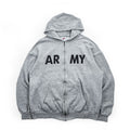 US ARMY 米軍 ミリタリー 90年代 USA製 ヴィンテージ ジップパーカー XL グレー フロントポケット SOFFE SWEATS