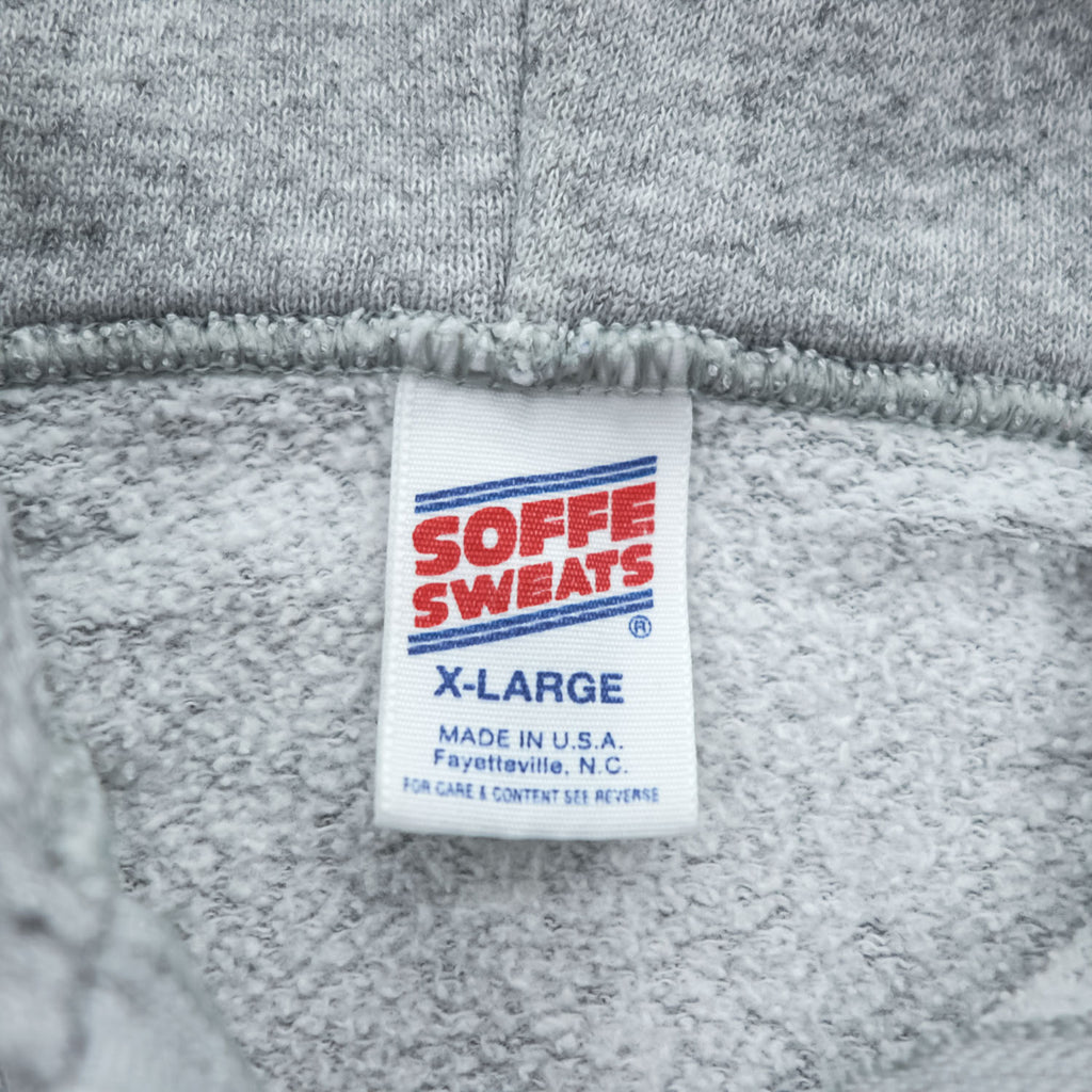 US ARMY 米軍 ミリタリー 90年代 USA製 ヴィンテージ ジップパーカー XL グレー フロントポケット SOFFE SWEATS