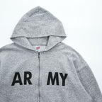 US ARMY 米軍 ミリタリー 90年代 USA製 ヴィンテージ ジップパーカー XL グレー フロントポケット SOFFE SWEATS