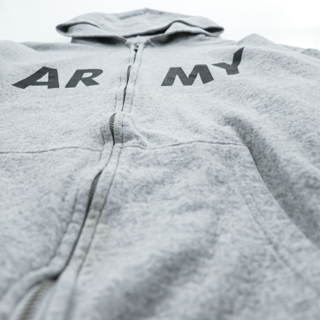 US ARMY 米軍 ミリタリー 90年代 USA製 ヴィンテージ ジップパーカー XL グレー フロントポケット SOFFE SWEATS