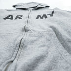 US ARMY 米軍 ミリタリー 90年代 USA製 ヴィンテージ ジップパーカー XL グレー フロントポケット SOFFE SWEATS