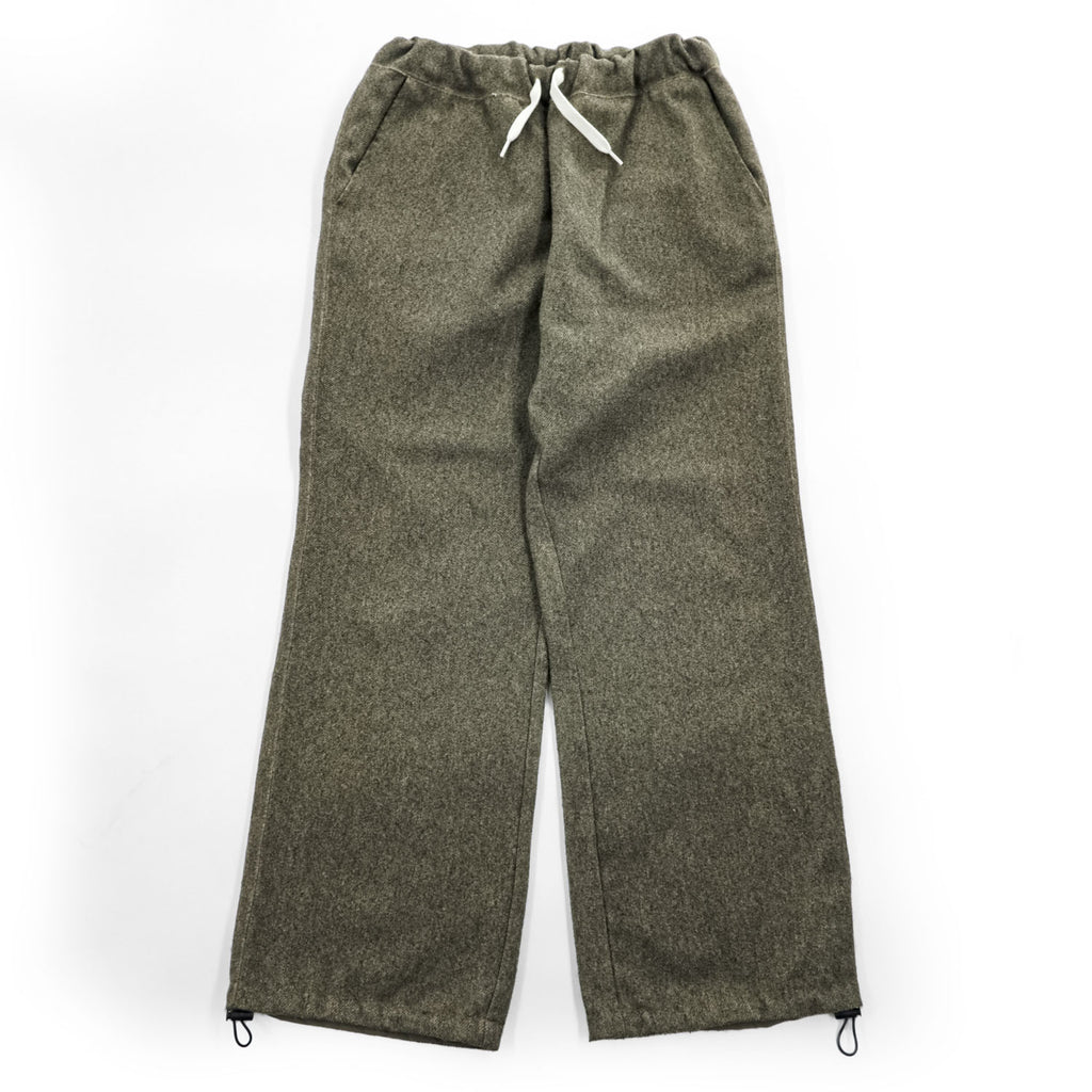 Remi Relief The Golden State Tweed Look Wide Leg Drawstring Pants Olive Gray S Japan