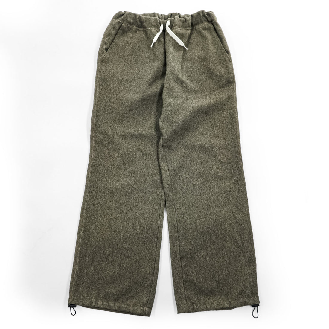 Remi Relief The Golden State Tweed Look Wide Leg Drawstring Pants Olive Gray S Japan