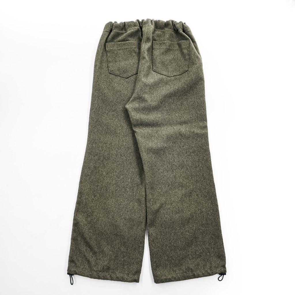Remi Relief The Golden State Tweed Look Wide Leg Drawstring Pants Olive Gray S Japan