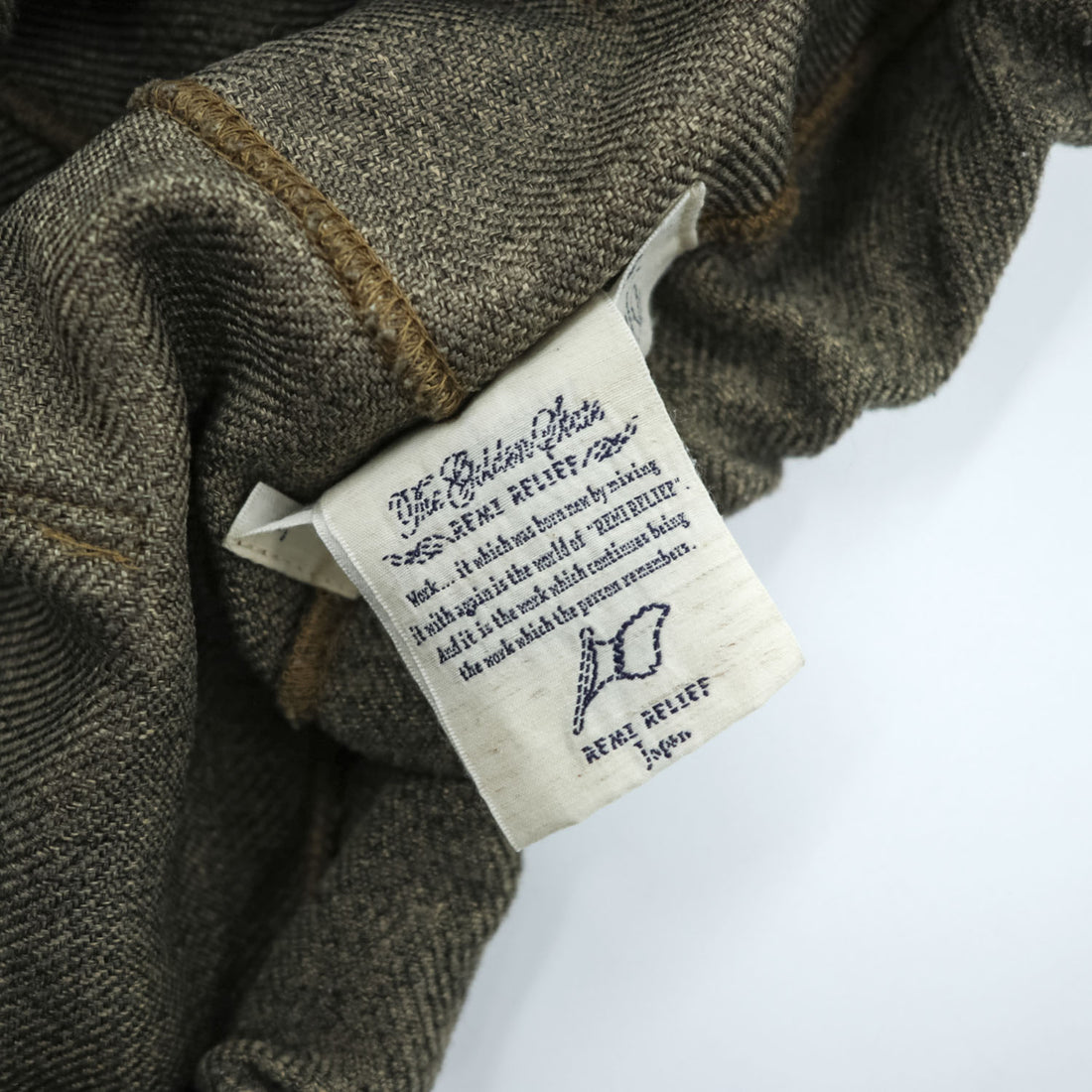 Remi Relief The Golden State Tweed Look Wide Leg Drawstring Pants Olive Gray S Japan