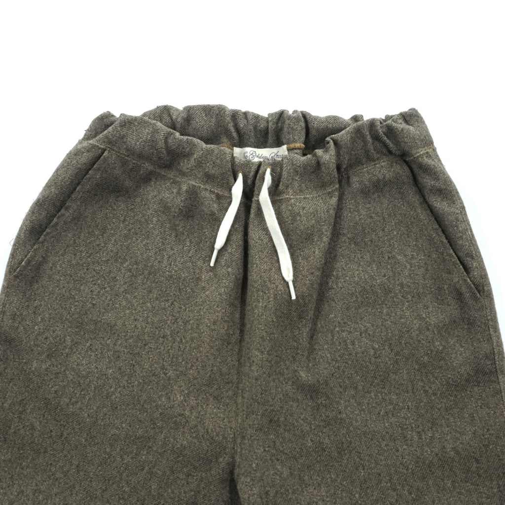 Remi Relief The Golden State Tweed Look Wide Leg Drawstring Pants Olive Gray S Japan