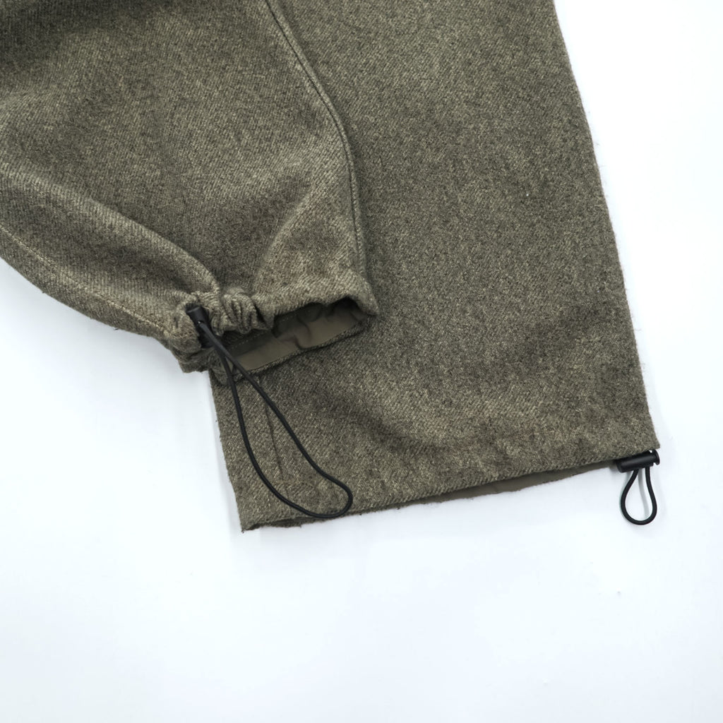 Remi Relief The Golden State Tweed Look Wide Leg Drawstring Pants Olive Gray S Japan