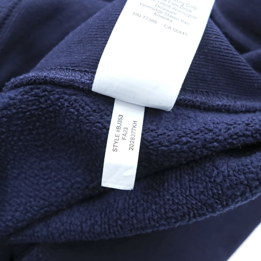 J.CREW プルオーバー パーカー L ネイビー 裏起毛 ヘビーウェイト リバースウィーブ カンガルーポケット BJ353