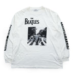 Johnbull 長袖 ロングスリーブ Tシャツ THE BEATLES ビートルズ ABBEY ROAD 両面プリント ロンT ホワイト JT251C01 244-0407