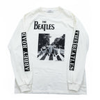 Johnbull 長袖 ロングスリーブ Tシャツ THE BEATLES ビートルズ ABBEY ROAD 両面プリント ロンT ホワイト JT251C01 244-0407