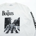 Johnbull 長袖 ロングスリーブ Tシャツ THE BEATLES ビートルズ ABBEY ROAD 両面プリント ロンT ホワイト JT251C01 244-0407