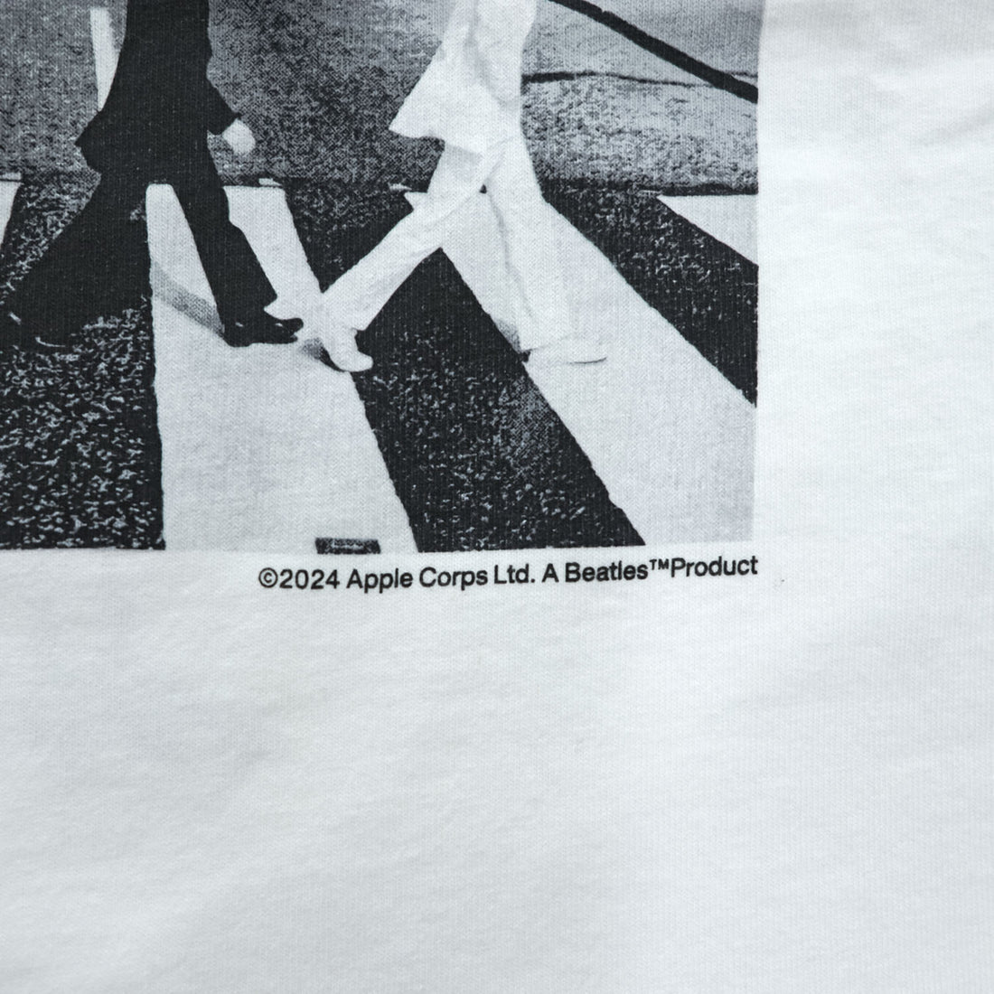 Johnbull 長袖 ロングスリーブ Tシャツ THE BEATLES ビートルズ ABBEY ROAD 両面プリント ロンT ホワイト JT251C01 244-0407