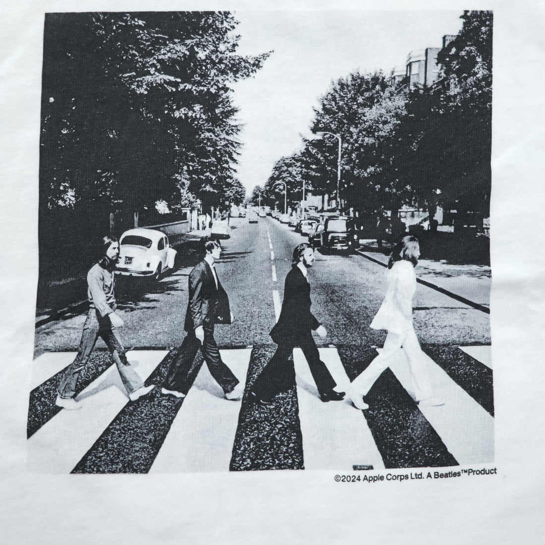 Johnbull 長袖 ロングスリーブ Tシャツ THE BEATLES ビートルズ ABBEY ROAD 両面プリント ロンT ホワイト JT251C01 244-0407