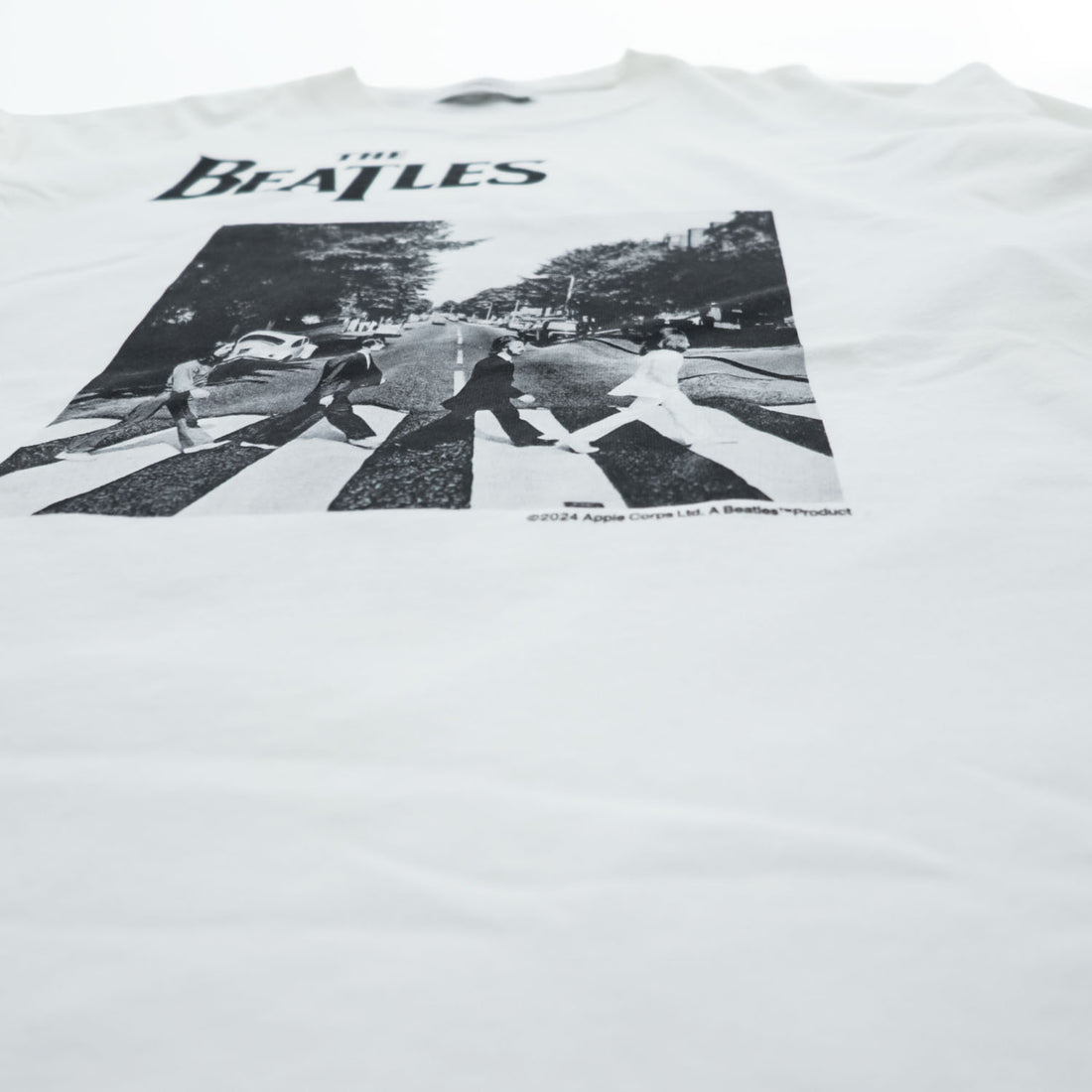 Johnbull 長袖 ロングスリーブ Tシャツ THE BEATLES ビートルズ ABBEY ROAD 両面プリント ロンT ホワイト JT251C01 244-0407