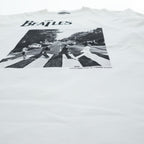 Johnbull 長袖 ロングスリーブ Tシャツ THE BEATLES ビートルズ ABBEY ROAD 両面プリント ロンT ホワイト JT251C01 244-0407