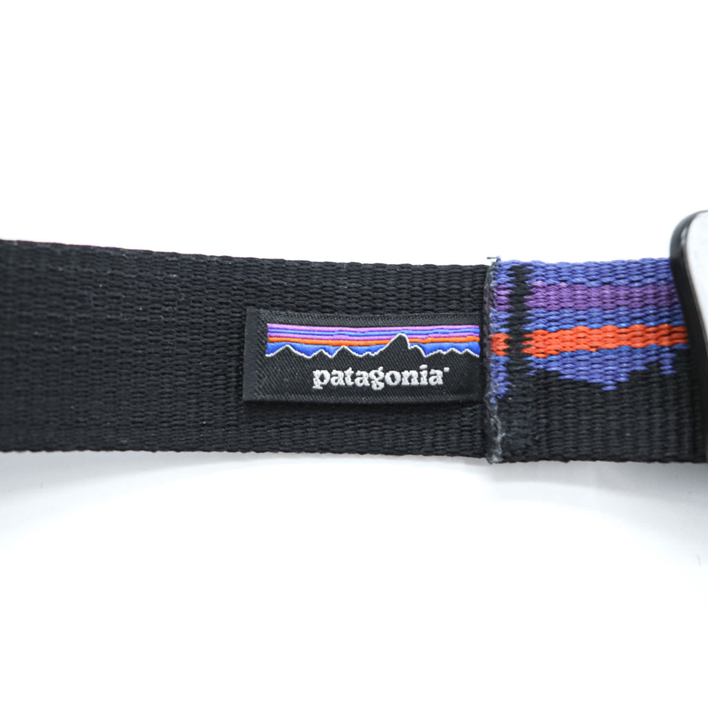 Patagonia フリクションベルト ブラック ブルー アルミニウム バックル