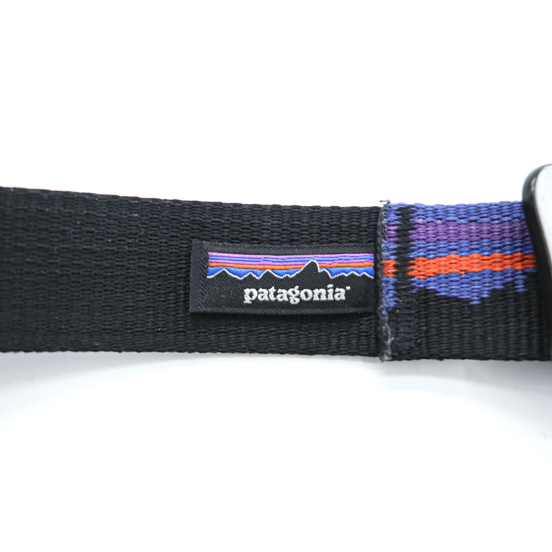 Patagonia フリクションベルト ブラック ブルー アルミニウム バックル