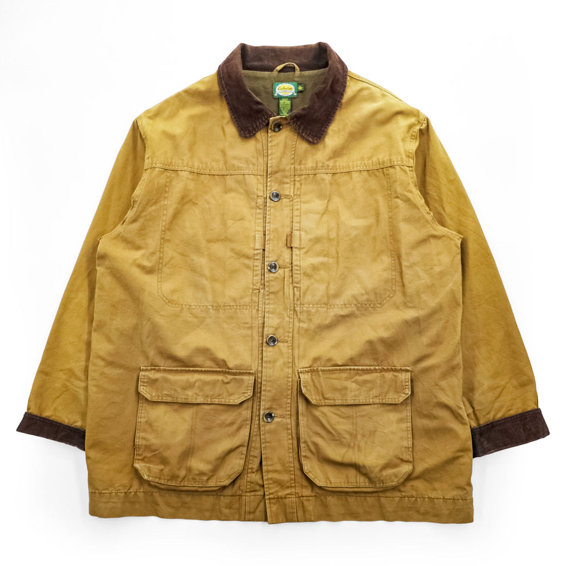 Cabela's 90年代 ヴィンテージ ダック地 ハンティングジャケット XL ブラウン キャンバス チョアコート 襟コーデュロイ