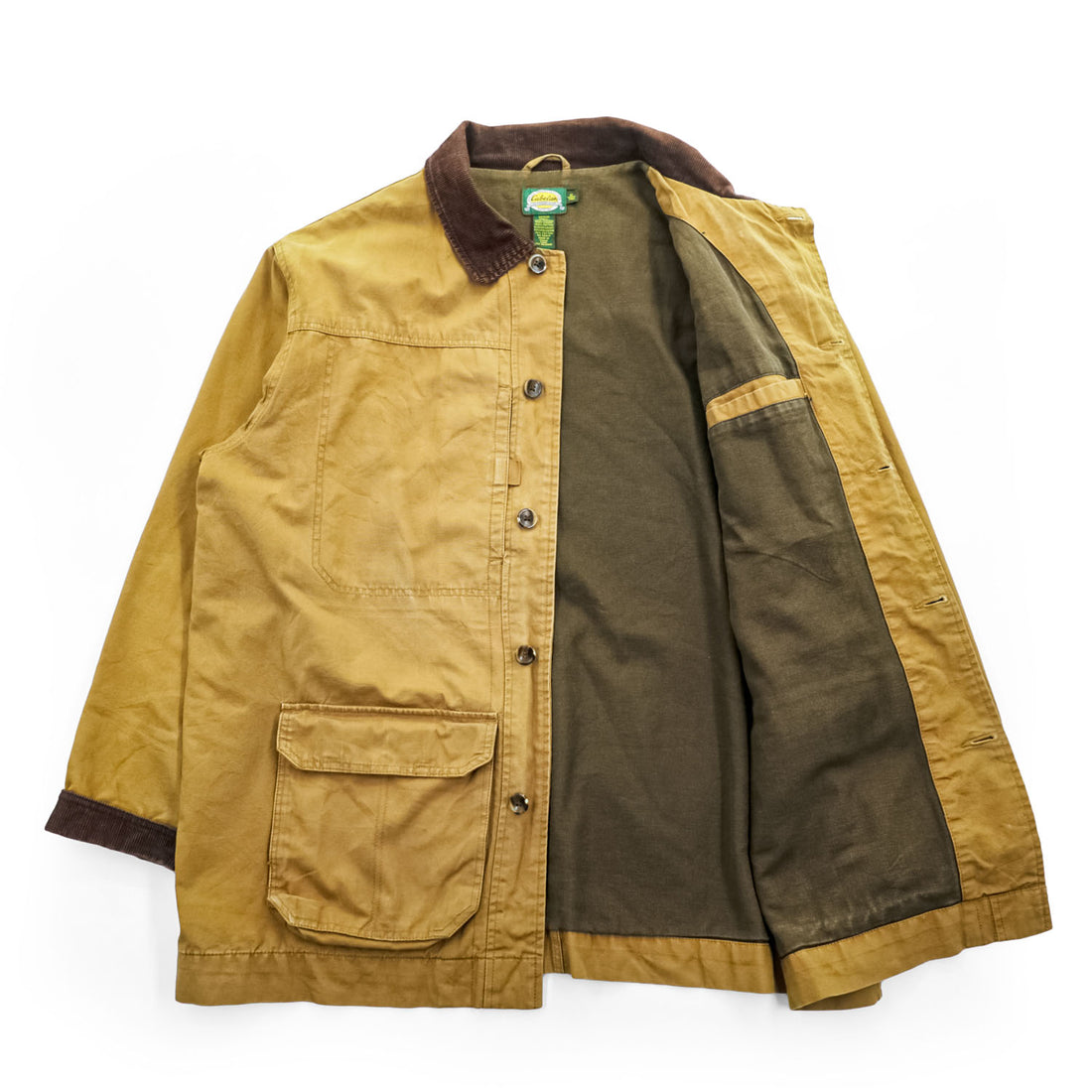 Cabela's 90年代 ヴィンテージ ダック地 ハンティングジャケット XL ブラウン キャンバス チョアコート 襟コーデュロイ