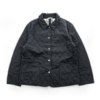 BURBERRY LONDON 英国製 キルティングジャケット XL ブラック イングランド製 裏地ノバチェック スナップボタン GBBURLDROT