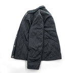 BURBERRY LONDON 英国製 キルティングジャケット XL ブラック イングランド製 裏地ノバチェック スナップボタン GBBURLDROT