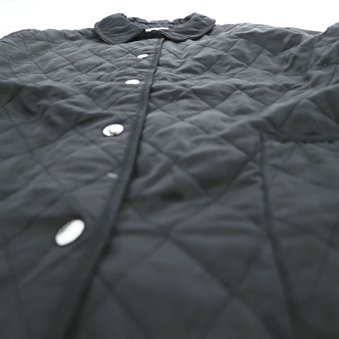 BURBERRY LONDON 英国製 キルティングジャケット XL ブラック イングランド製 裏地ノバチェック スナップボタン GBBURLDROT
