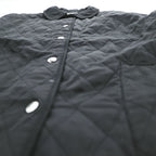 BURBERRY LONDON 英国製 キルティングジャケット XL ブラック イングランド製 裏地ノバチェック スナップボタン GBBURLDROT