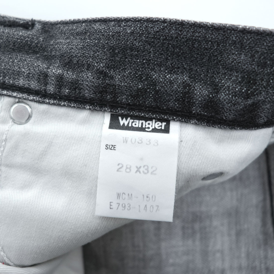 Wrangler WCM-150 Black Denim Jeans W28 x L32 Made in Japan