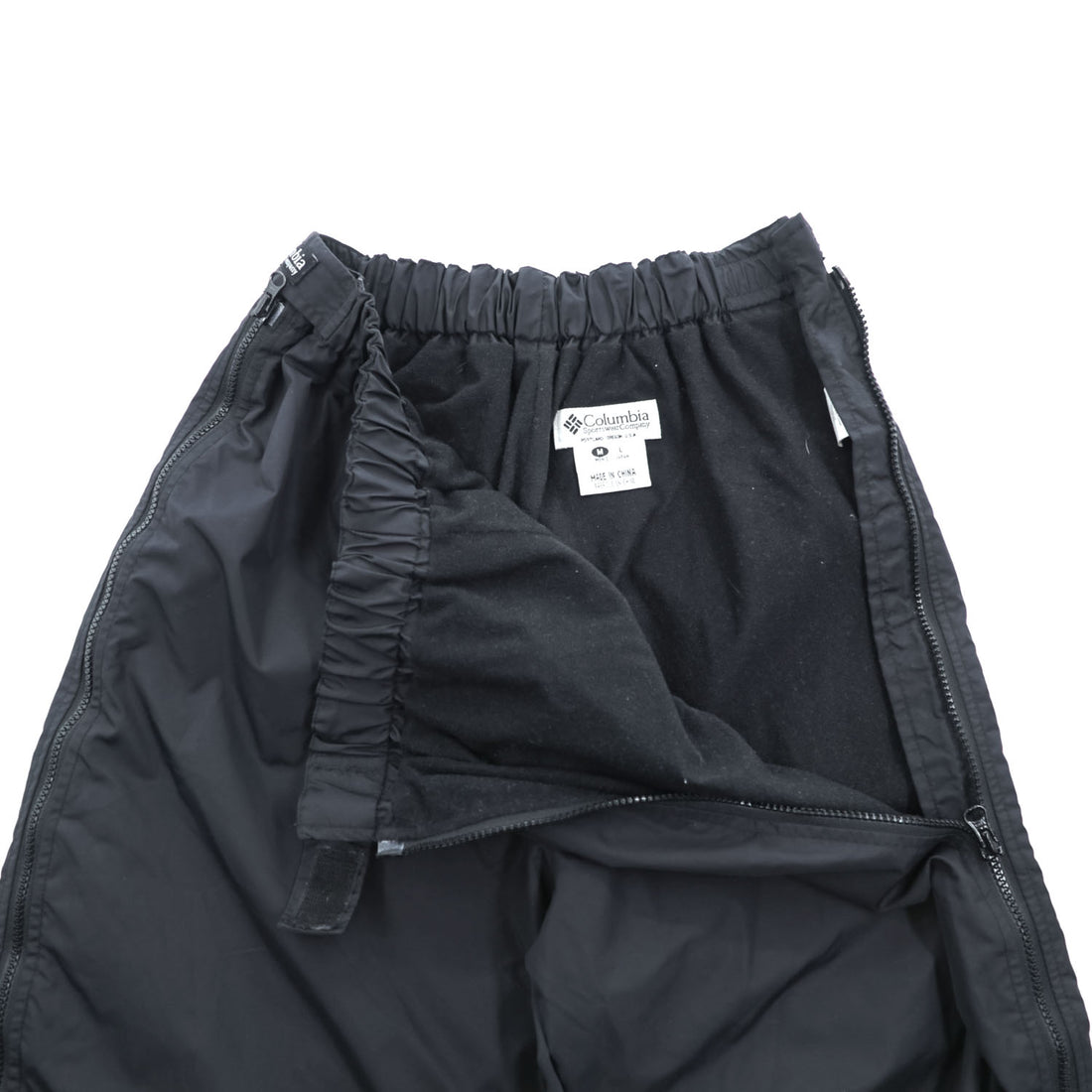 90s Columbia SM8180 Full Side Zip Snow Pants Black Men's M