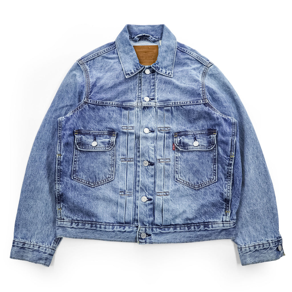 Levi's PREMIUM ビッグＥ 2ndタイプ デニムジャケット Gジャン S タック プリーツ セルヴィッヂ RELAXED PC9-A7632-0014