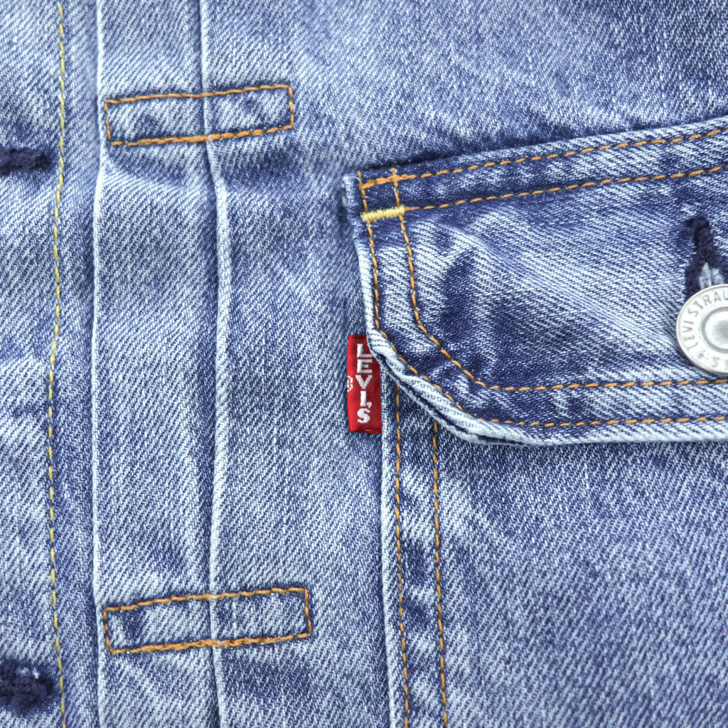 Levi's PREMIUM ビッグＥ 2ndタイプ デニムジャケット Gジャン S タック プリーツ セルヴィッヂ RELAXED PC9-A7632-0014