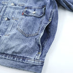 Levi's PREMIUM ビッグＥ 2ndタイプ デニムジャケット Gジャン S タック プリーツ セルヴィッヂ RELAXED PC9-A7632-0014