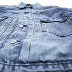 Levi's PREMIUM ビッグＥ 2ndタイプ デニムジャケット Gジャン S タック プリーツ セルヴィッヂ RELAXED PC9-A7632-0014