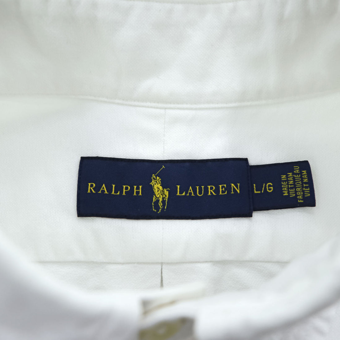 Ralph Lauren 長袖 オックスフォードシャツ L ホワイト スモールポニー ロゴ 刺繍 ボタンダウン