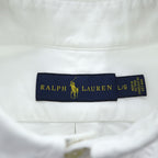 Ralph Lauren 長袖 オックスフォードシャツ L ホワイト スモールポニー ロゴ 刺繍 ボタンダウン