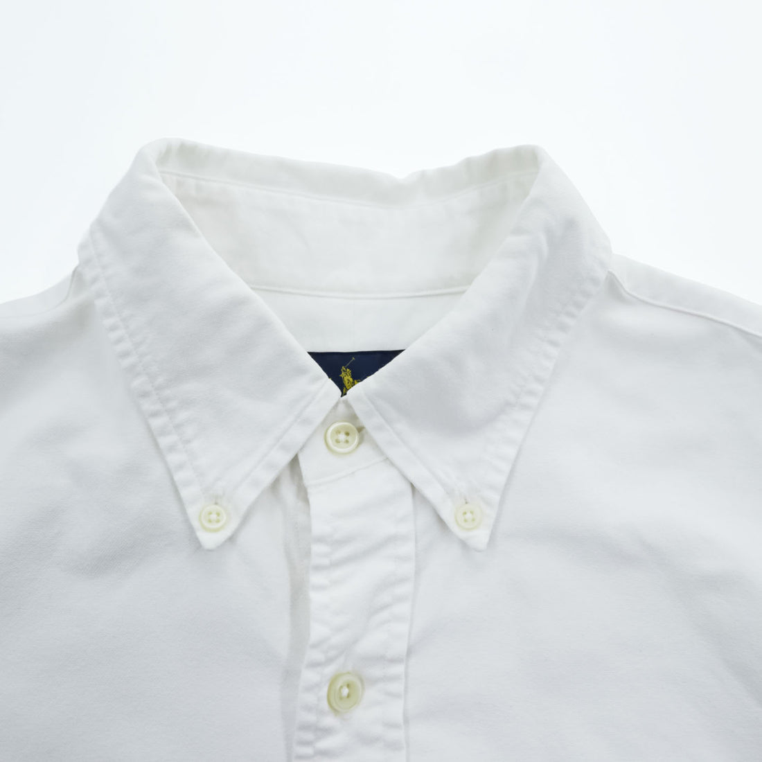 Ralph Lauren 長袖 オックスフォードシャツ L ホワイト スモールポニー ロゴ 刺繍 ボタンダウン